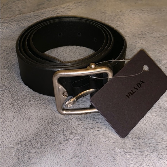 BRAND NEW MEN’S LEATHER PRADA BELT - Picture 1 of 5